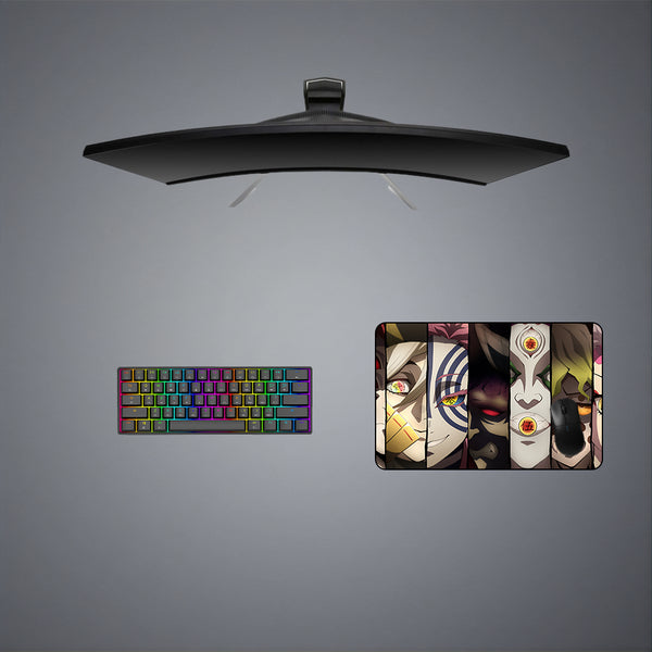 Medium size gaming mousepad with Demon Slayer Demons printed design