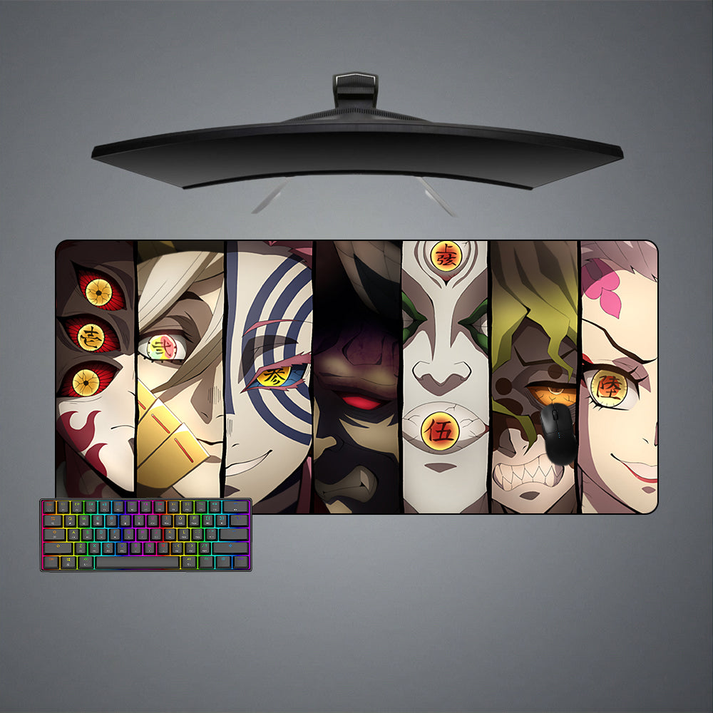 XL size gaming mousepad with Demon Slayer Demons printed design