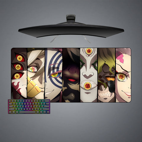 XL size gaming mousepad with Demon Slayer Demons printed design