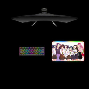 Demon Slayer Girls Design Medium Size RGB Lit Gaming Mouse Pad