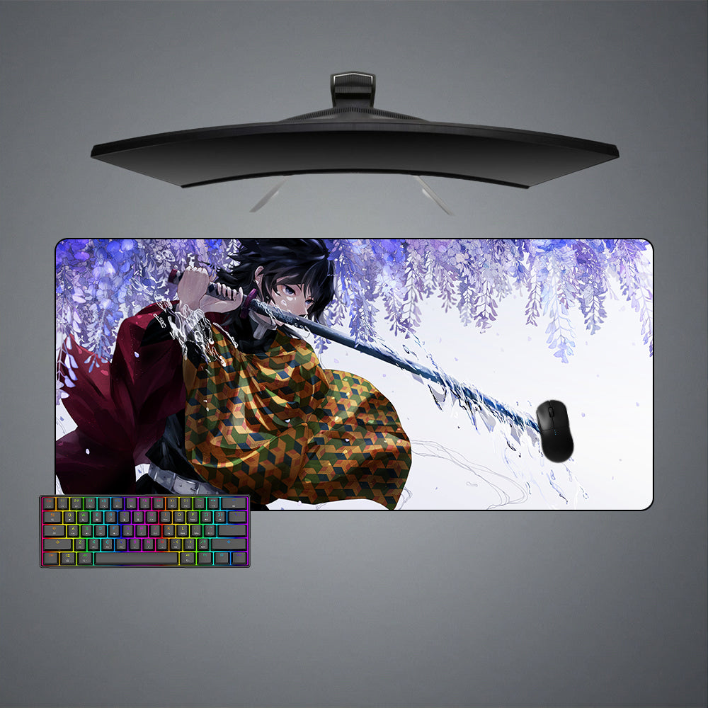 Demon Slayer Giyu Water Design XXL Size Gaming Mouse Pad