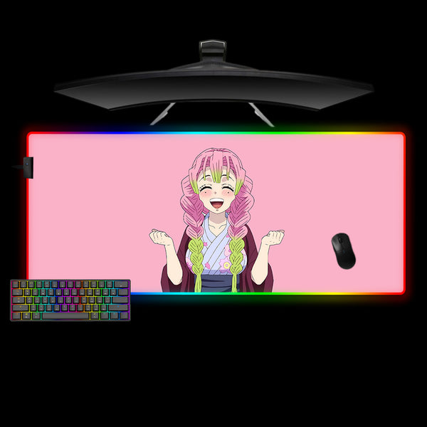 Mitsuri Kanroji Happy Design XXL Size RGB Lit Gaming Mouse Pad