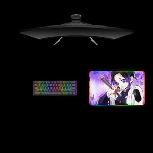 Demon Slayer Shinobu Kocho Design Medium Size RGB Illuminated Gaming Mouse Pad, Computer Desk Mat