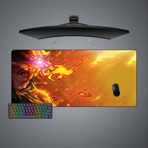 Demon Slayer Tanjiro Fire Design XXL Size Gamer Mouse Pad