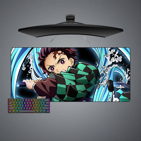 Demon Slayer Tanjiro Water Design XXL Size Gamer Mouse Pad