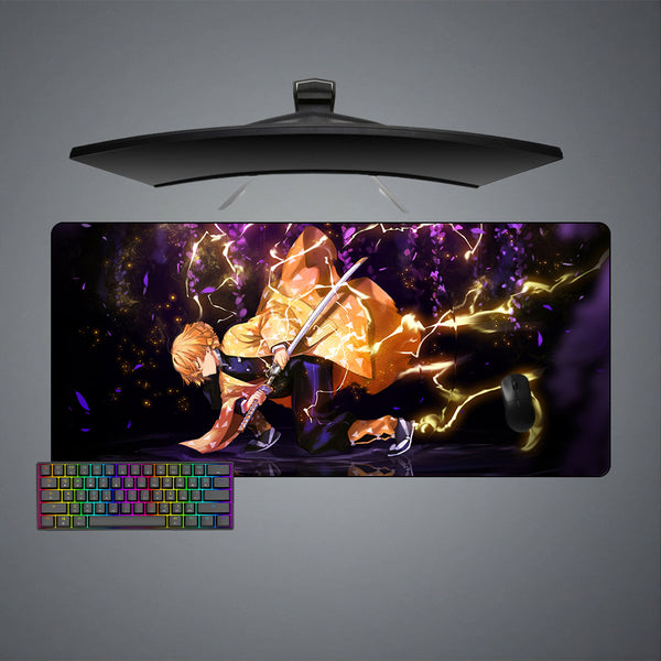 Demon Slayer Zenitsu Agatsuma Design XL Size Gaming Mouse Pad, Computer Desk Mat