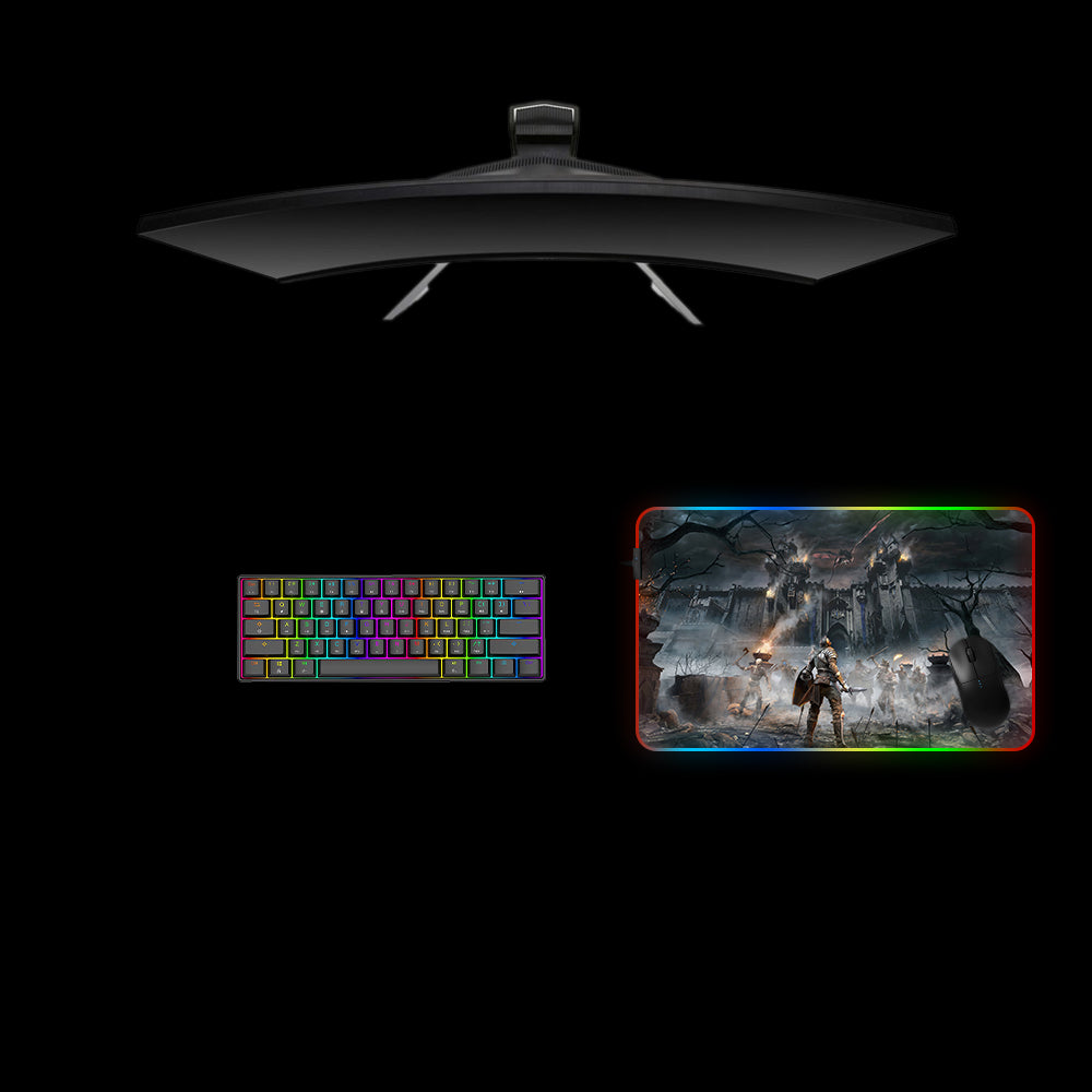 Bolatarian Palace Design Medium Size RGB Light Gamer Mousepad