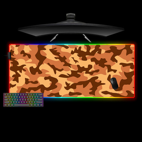 Desert Camouflage Design XXL Size RGB Lit Gaming Mouse Pad