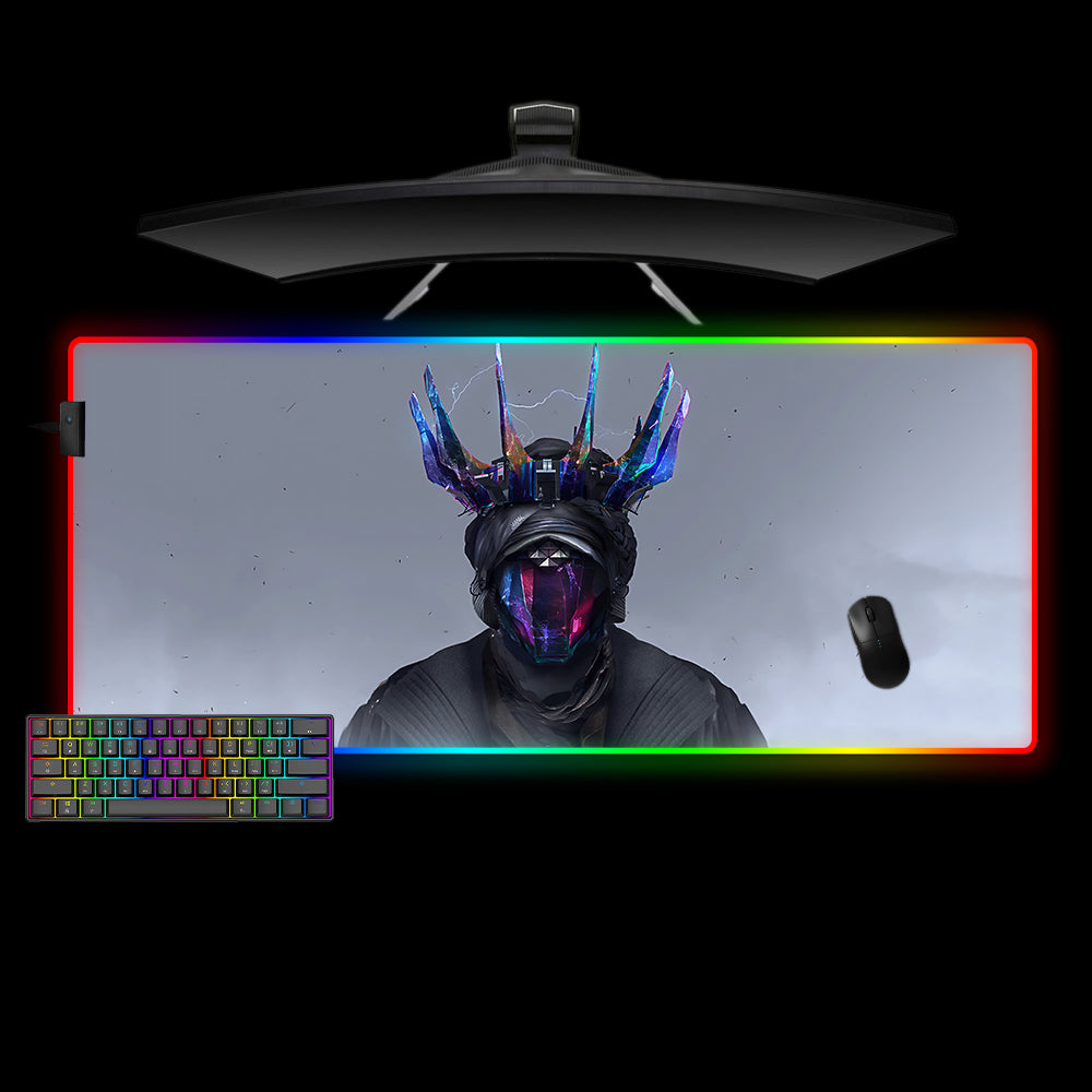 Destiny Crown Design Large Size RGB Light Gaming Mousepad, Computer Desk Mat