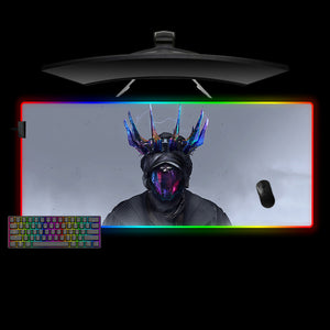 Destiny Crown Design Large Size RGB Light Gaming Mousepad, Computer Desk Mat