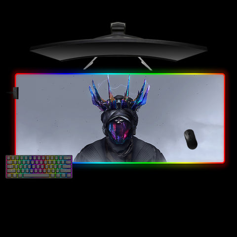 Destiny Crown Design Large Size RGB Light Gaming Mousepad, Computer Desk Mat