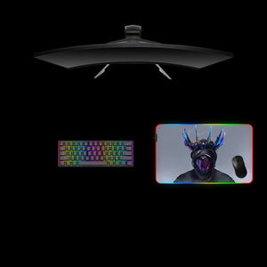 Destiny Crown Design Medium Size RGB Light Gaming Mousepad, Computer Desk Mat