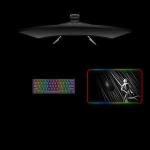 DMC Vergil Rain Design Medium Size RGB Lighting Gaming Mouse Pad, Computer Desk Mat