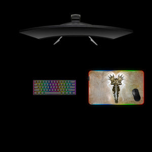 Diablo Angel Design Medium Size RGB Illuminated Gaming Mouse Pad, Computer Desk Mat