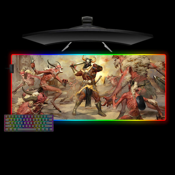 Diablo Barbarian Design XXL Size RGB Lit Gaming Mouse Pad