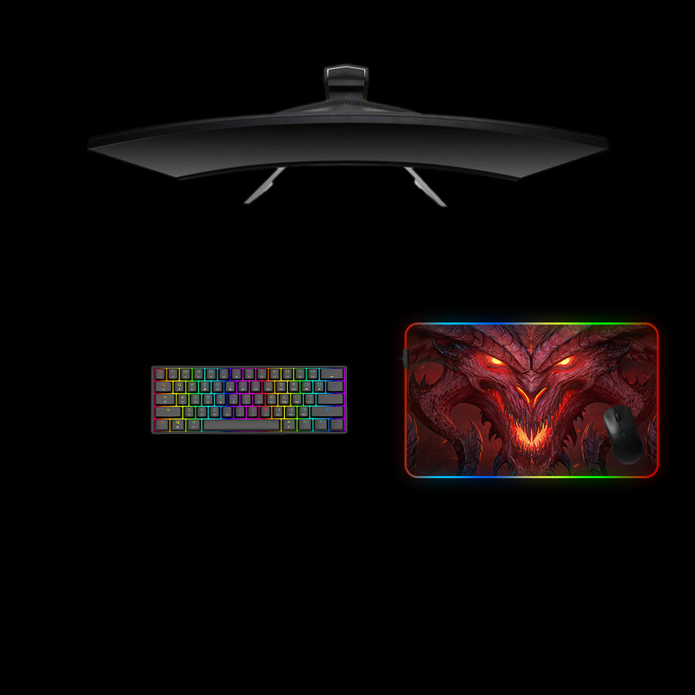 Diablo Design Medium Size RGB Illuminated Gamer Mouse Pad