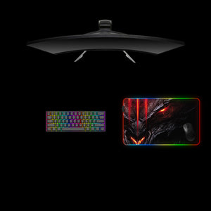 Diablo Face Design Medium Size RGB Lit Gamer Mouse Pad