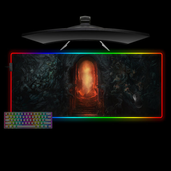 Diablo Hell Gate Design XXL Size RGB Lit Gaming Mouse Pad