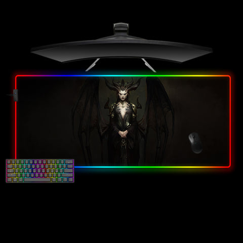 Diablo Lilith Design XL Size RGB Lit Gaming Mouse Pad