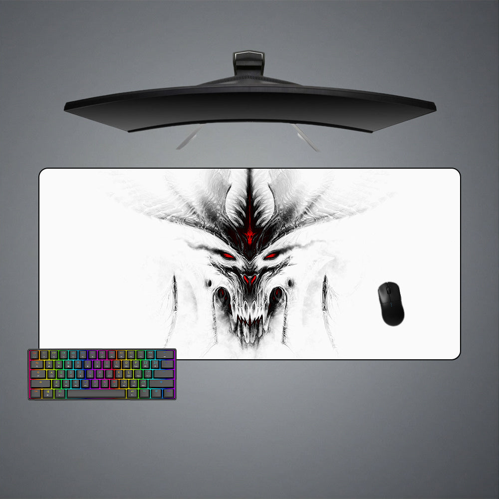 Diablo Negative Design XL Size Gamer Mouse Pad, Computer Desk Mat