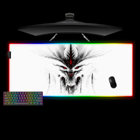 Diablo Negative Design XL Size RGB Lighting Gamer Mouse Pad, Computer Desk Mat