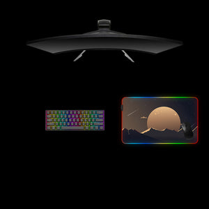 Digital Sunset Design Medium Size RGB Light Gaming Mouse Pad