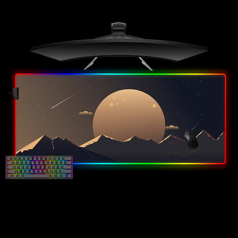 Digital Sunset Design XXL Size RGB Light Gaming Mouse Pad