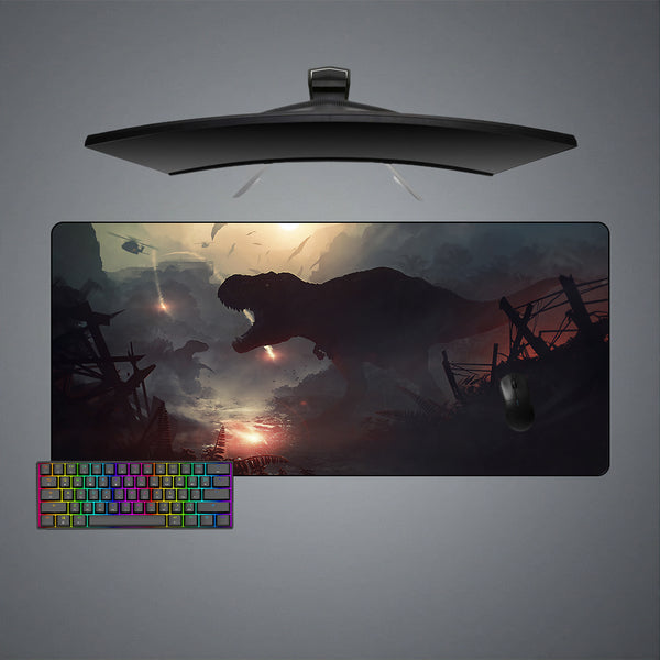 Dinosaur Apocalypse Design XXL Size Gaming Mousepad