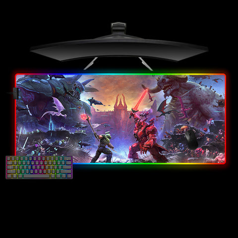 Doom Dark Lord Design XL Size RGB Illuminated Gaming Mouse Pad