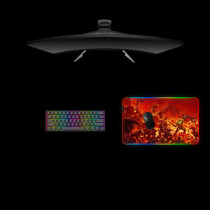 Doom Hell Design Medium Size RGB Illuminated Gaming Mouse Pad