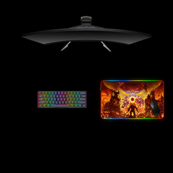 Doom Khan Maykr Design Medium Size RGB Illuminated Gaming Mouse Pad