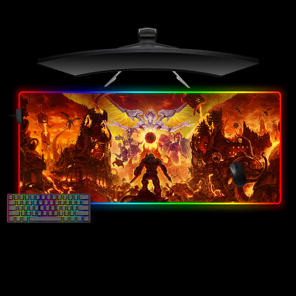 Doom Khan Maykr Design XL Size RGB Illuminated Gaming Mouse Pad