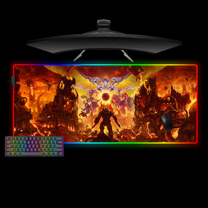 Doom Khan Maykr Design XL Size RGB Illuminated Gaming Mouse Pad