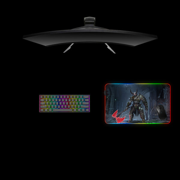 Doom Marauder Design Medium Size RGB Lights Gaming Mouse Pad