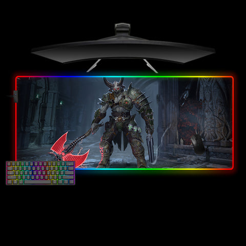 Doom Marauder Design XXL Size RGB Lights Gaming Mouse Pad