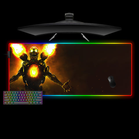 Doom Revenant Left Side Design XL Size RGB Lit Gaming Mouse Pad, Computer Desk Mat