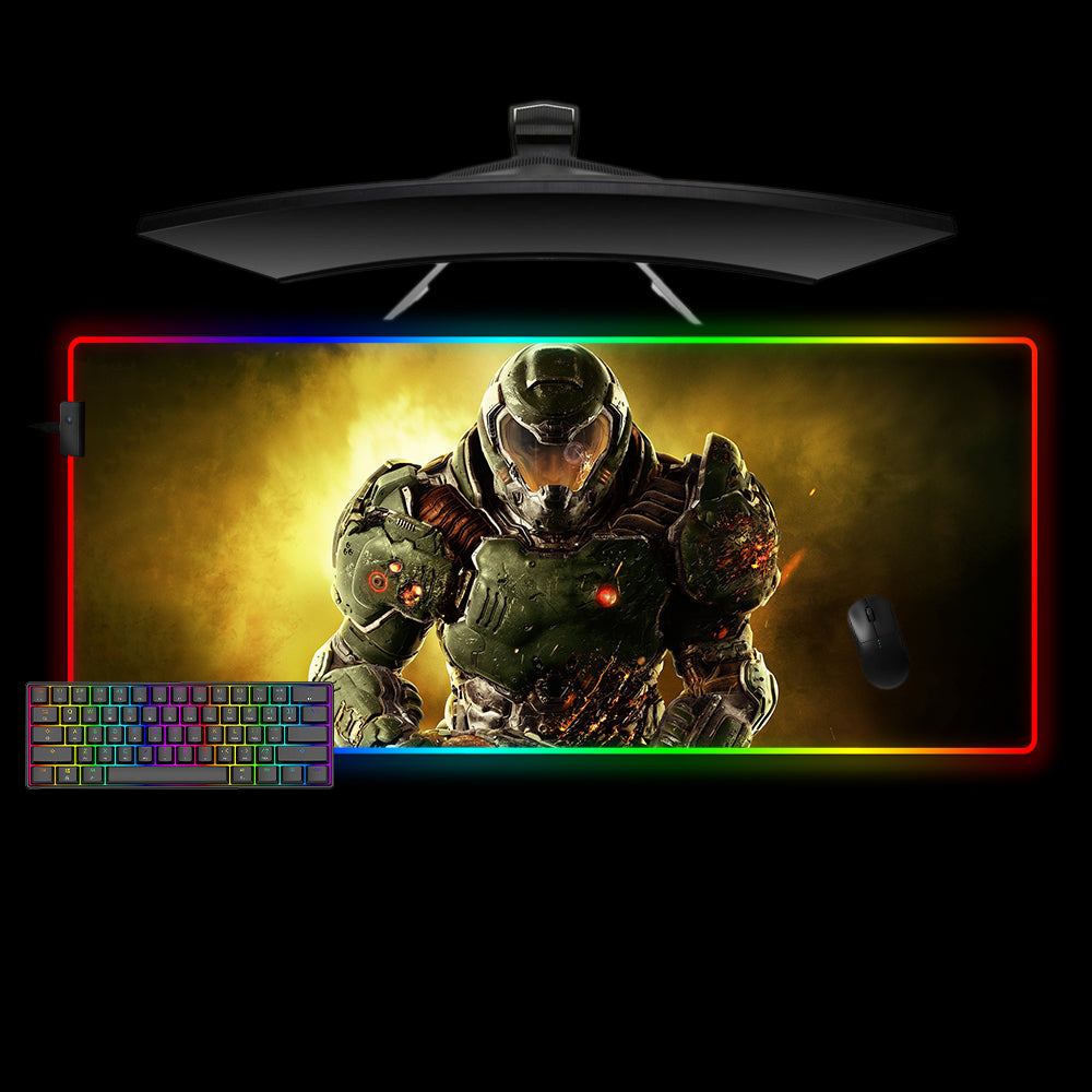 Doom Slayer Design M-XXL Size Gaming RGB Mouse Pad