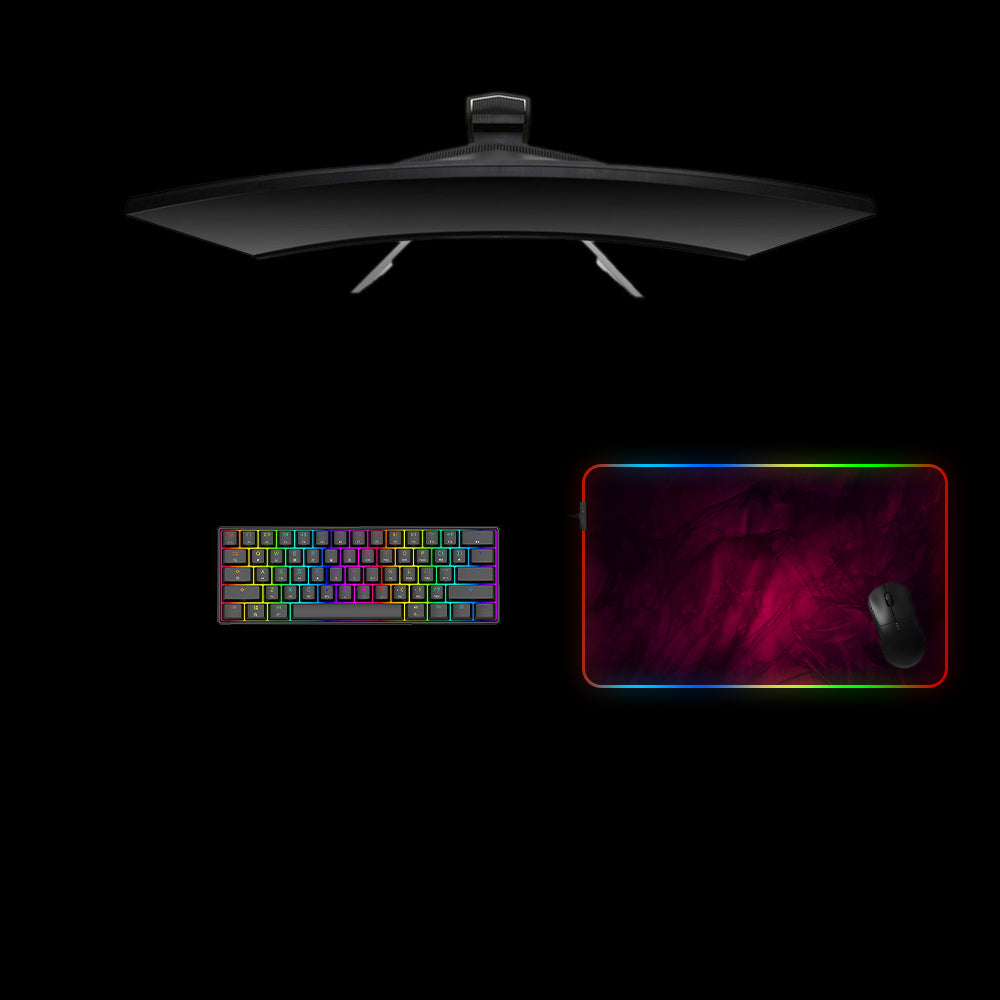 Doppler Red Design Medium Size RGB Lit Gamer Mouse Pad