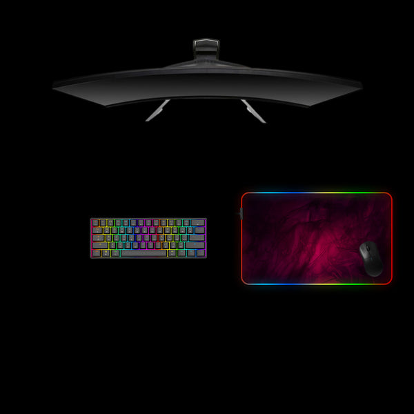 Doppler Red Design Medium Size RGB Lit Gamer Mouse Pad