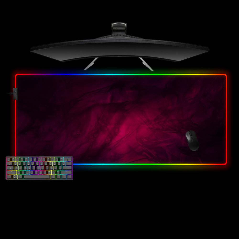 Doppler Red Design XXL Size RGB Lit Gamer Mouse Pad