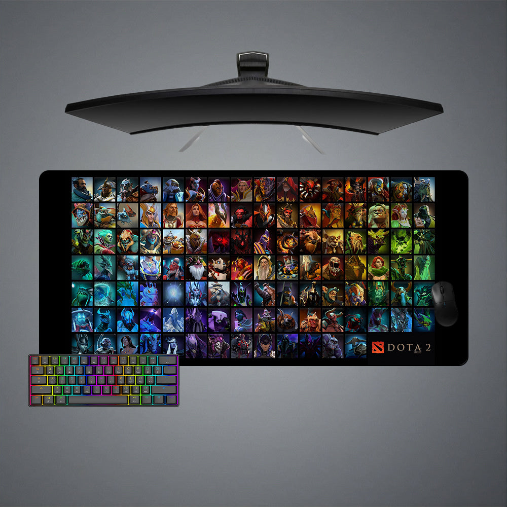 DOTA 2 All Heroes Design XXL Size Gamer Mouse Pad, Computer Desk Mat