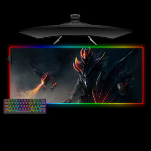 DOTA 2 Dragon Knight Design Large Size RGB Backlit Gamer Mouse Pad, Computer Desk Mat