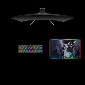 DOTA 2 Queen of Pain Design Medium Size RGB Lighting Gamer Mouse Pad, Computer Desk Mat
