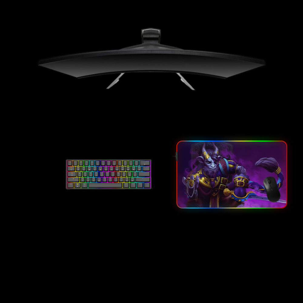 DOTA 2 Riki Purple Design Medium Size RGB Backlit Gamer Mouse Pad