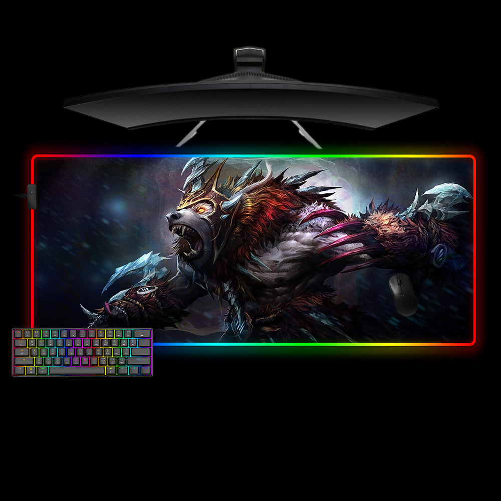 DOTA 2 Ursa Design Large Size RGB Backlit Gamer Mouse Pad, Computer Desk Mat