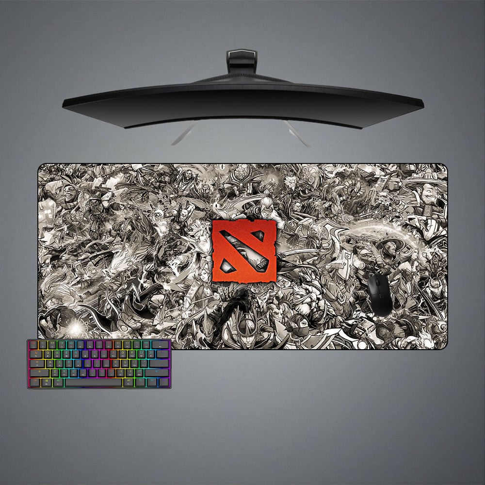 Large size gamer mouse pad with "Dota hero drawing" printed design