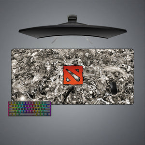 Large size gamer mouse pad with "Dota hero drawing" printed design