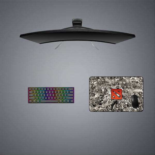 Medium size gamer mouse pad with "Dota hero drawing" printed design
