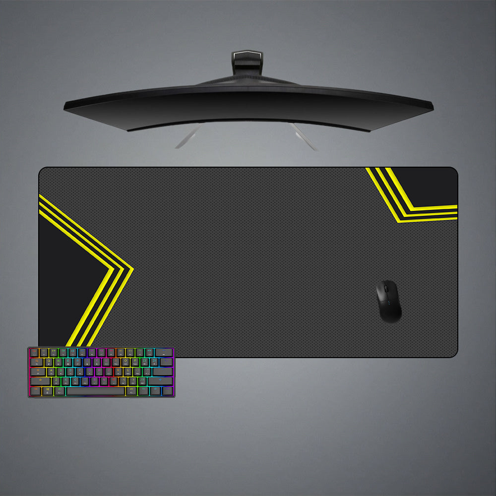 Dotted Yellow Fold Design XXL Size Gaming Mouse Pad