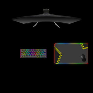 Dotted Yellow Fold Design Medium Size RGB Backlit Gaming Mouse Pad